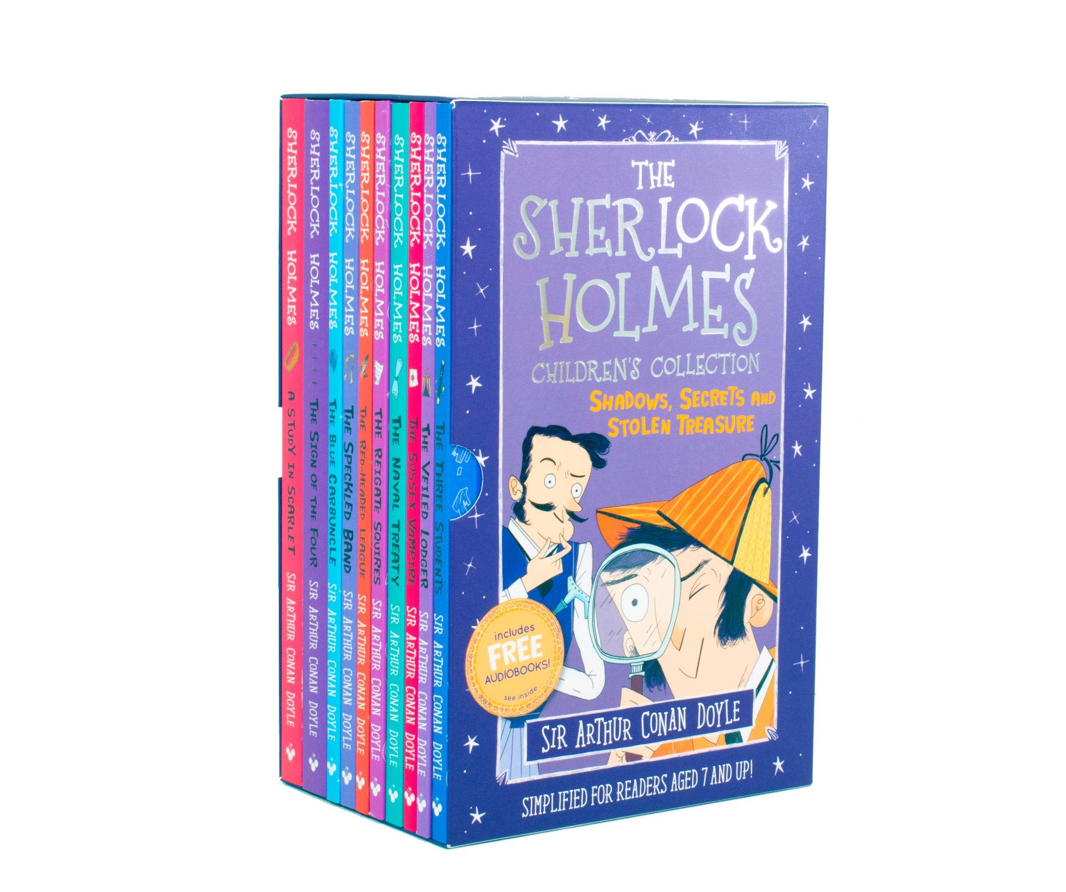The Sherlock Holmes Children's Collection: Shadows, Secrets and Stolen Treasure 10 Book Box Set,Used