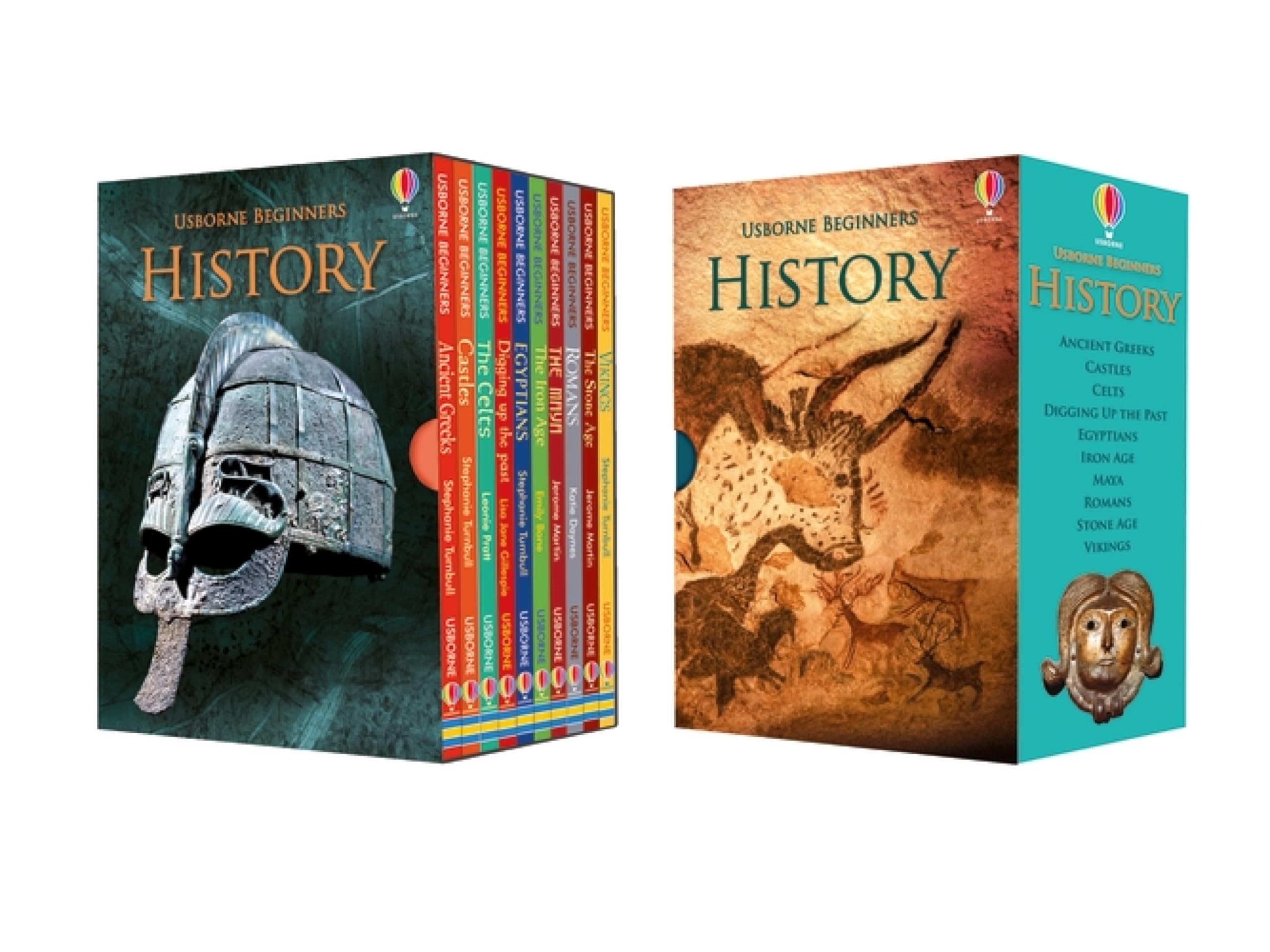 Usborne Beginners History 10 Books Collection Box Set (Stone Age, Iron Age, Egyptians, Ancient Greeks, Romans, Vikings, Castles