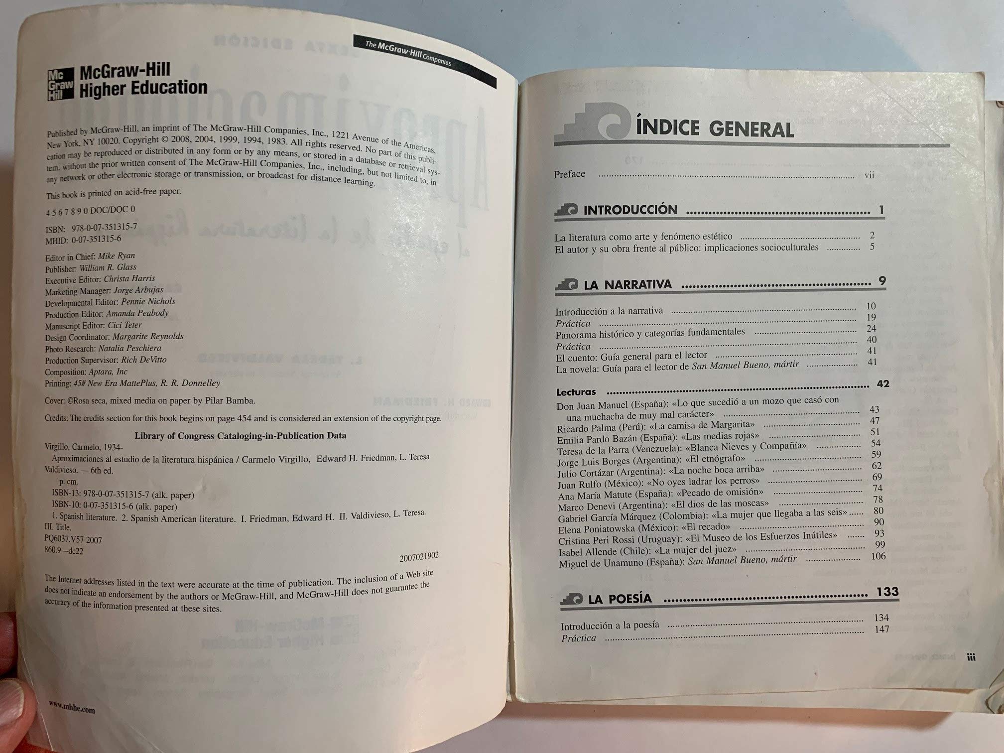 Aproximaciones al estudio de la literatura hispanica, sexta edicion (Spanish Edition),Used