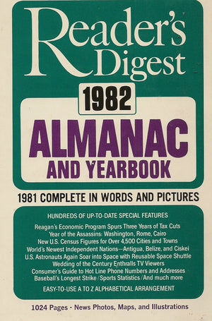 Reader's Digest Almanac and Yearbook, 1982,Used