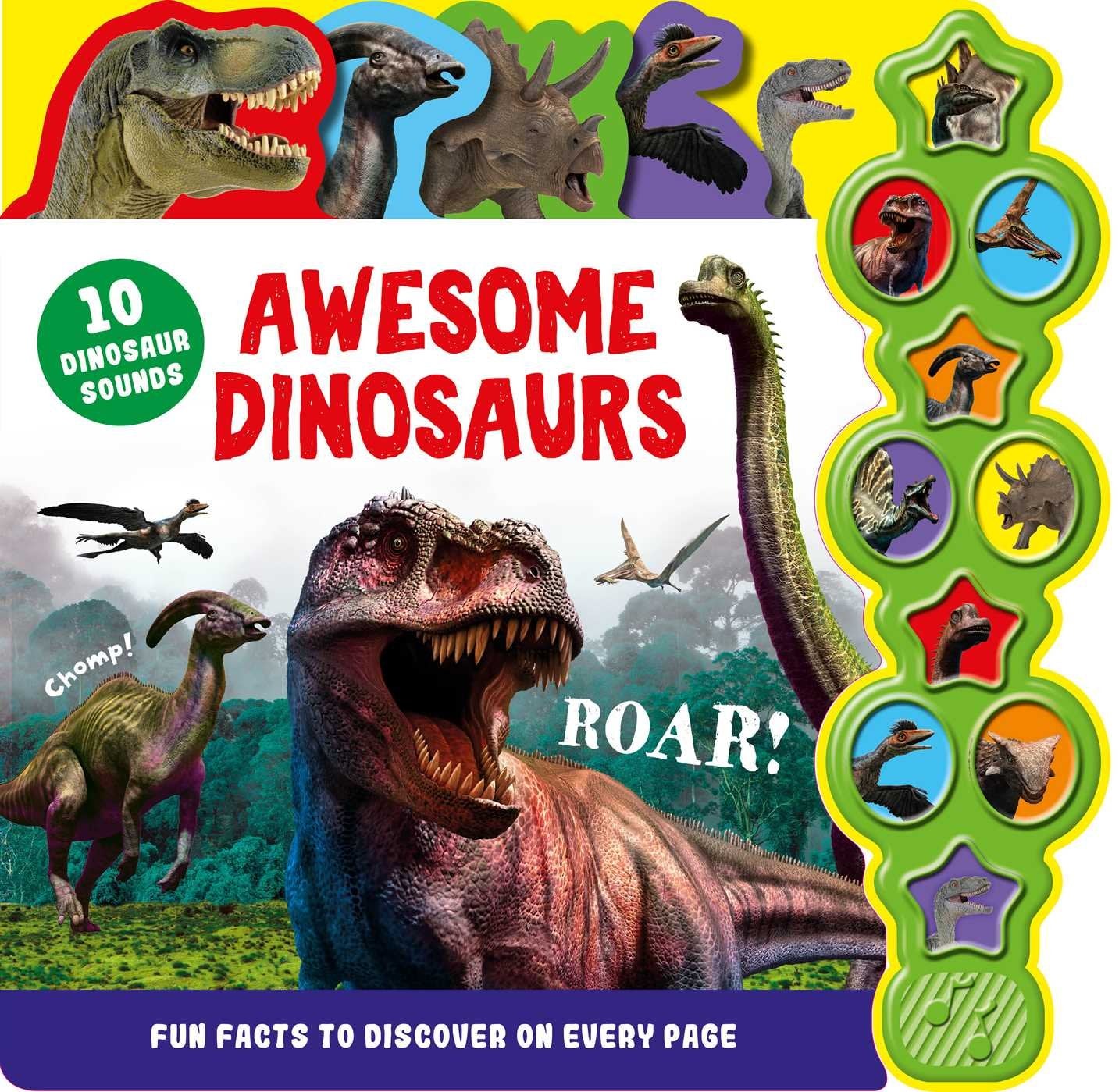 Awesome Dinosaurs: Interactive Children's Sound Book with 10 Buttons,Used