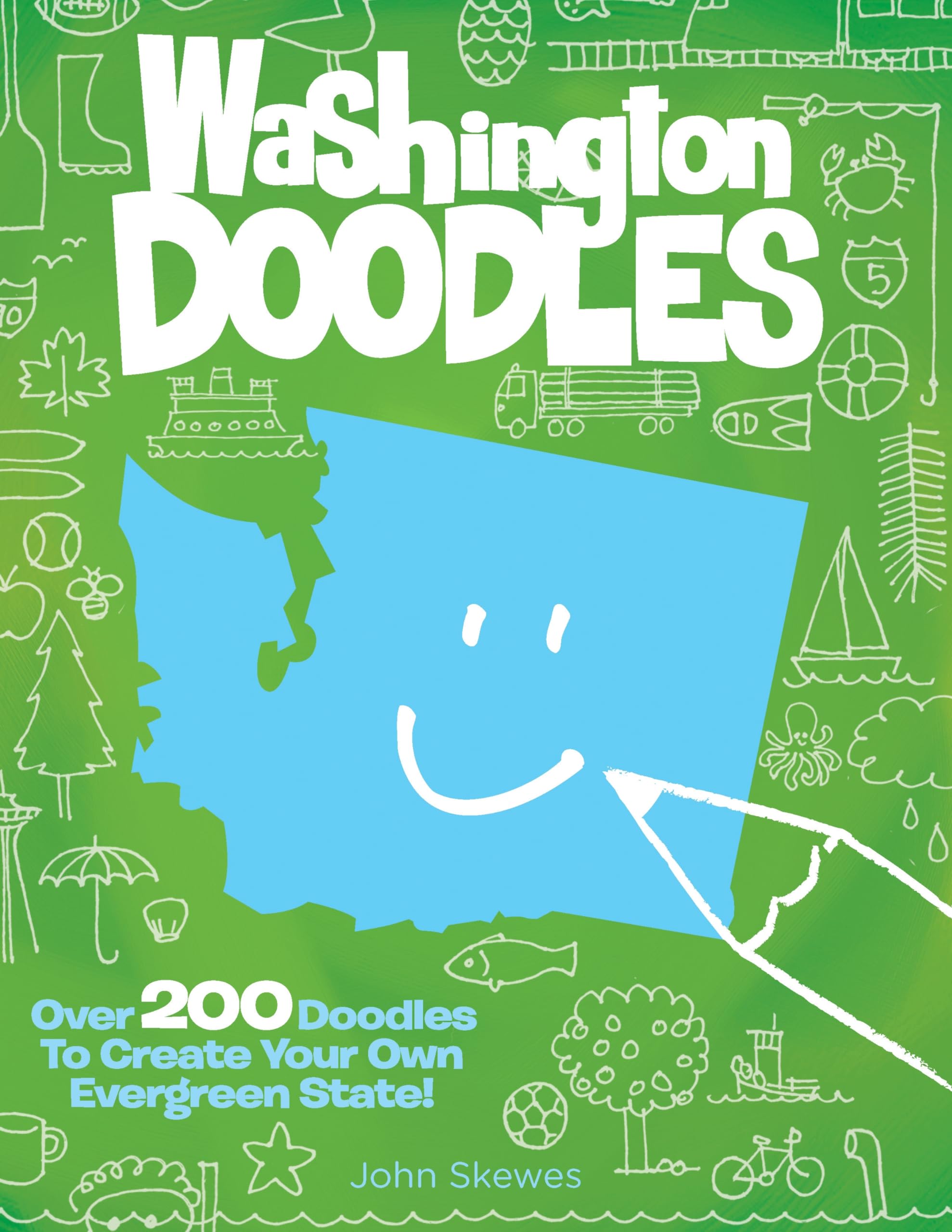 Washington Doodles: Over 200 Doodles to Create Your Own Evergreen State,Used