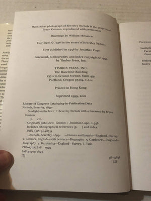 Sunlight On The Lawn (Beverley Nichols Trilogy Book 3),New