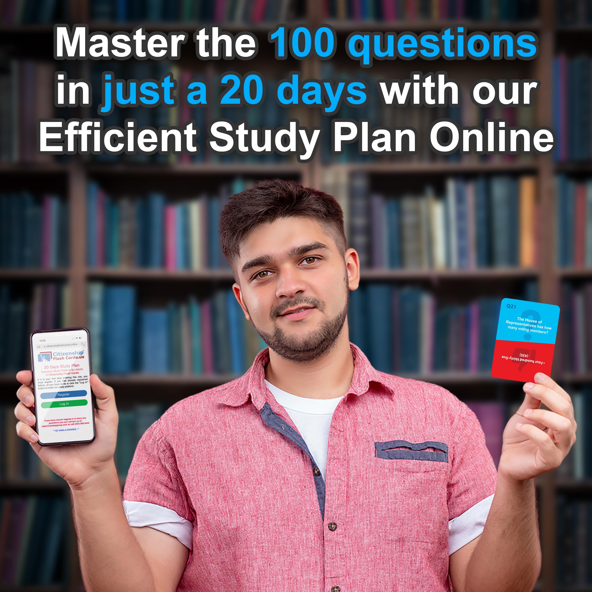 US Citizenship Flash Cards: Compact Naturalization Test Study Guide with 100 USCIS Questions & Answers, New Turn & Flip Method, ,Used