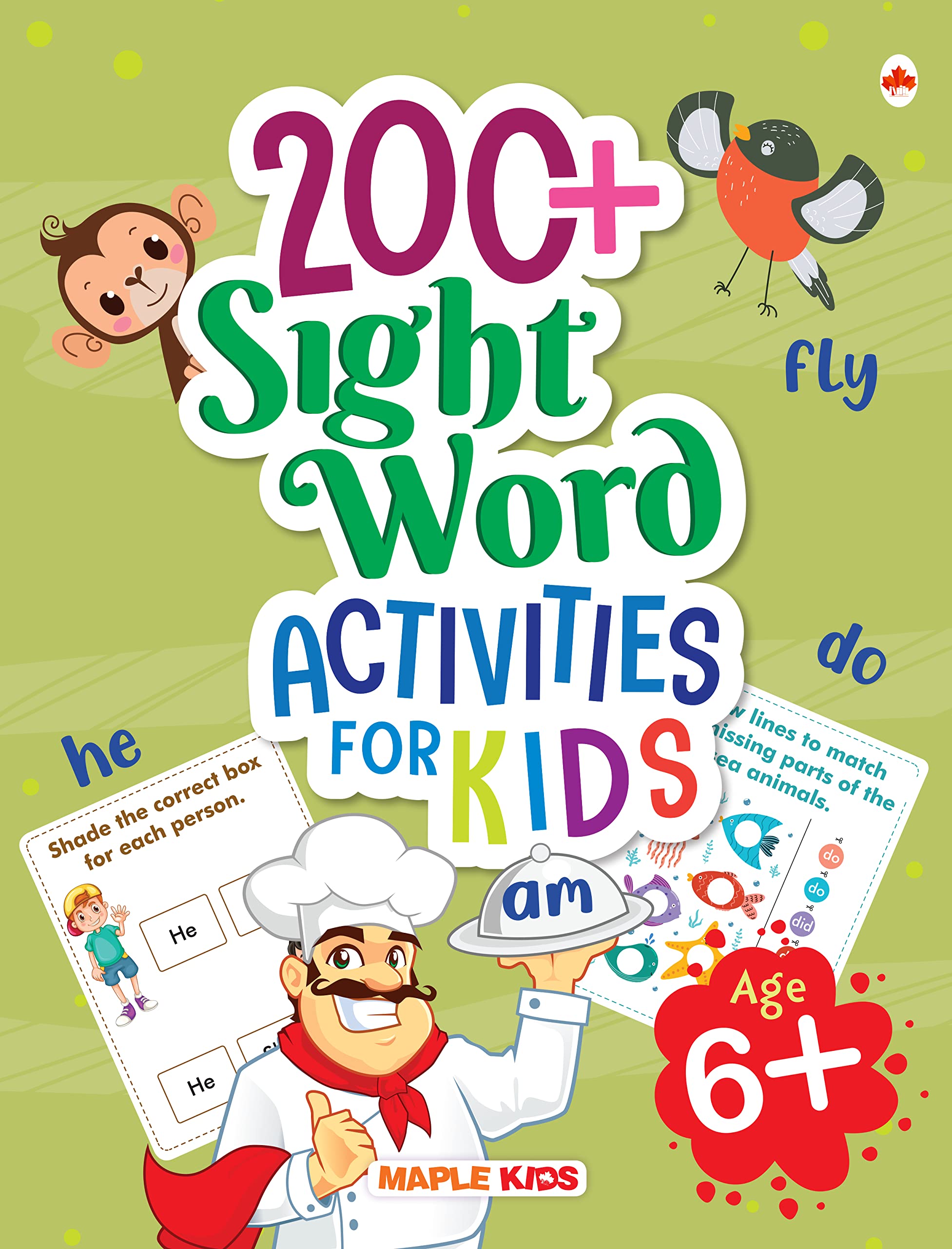 Activity Book For Kids - Sight Word Activities 200+ For Age 6+ - Reading Activity Book - Early Learning - Book For Toddlers, Nursery, Pre-School Children