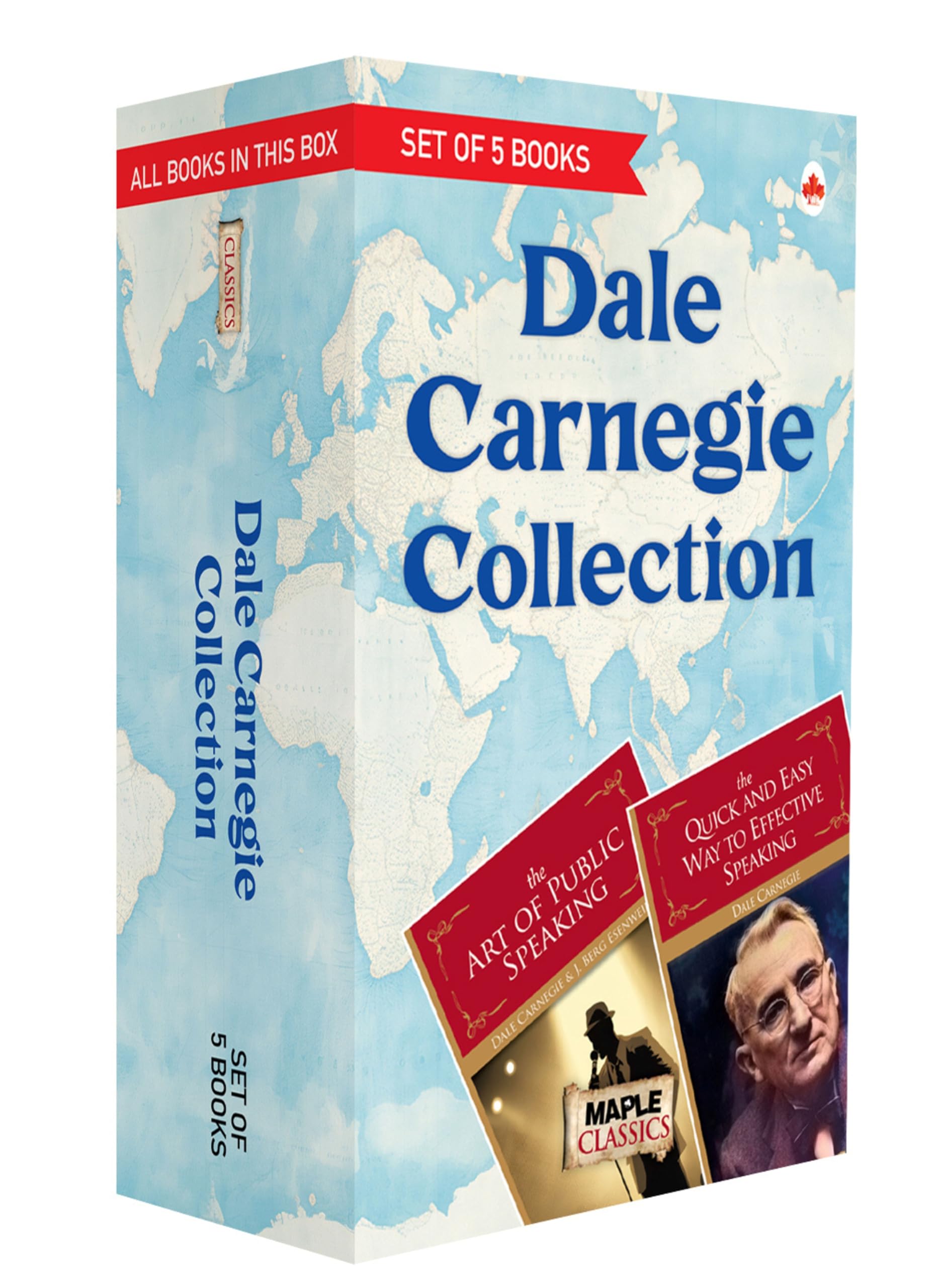 Dale Carnegie (Set Of 5 Books) - The Quick And Easy Way To Effective Speaking, How To Stop Worrying And Start Living, How To Develop Self-Confidence ... Influence People, The Art Of Public Speaking