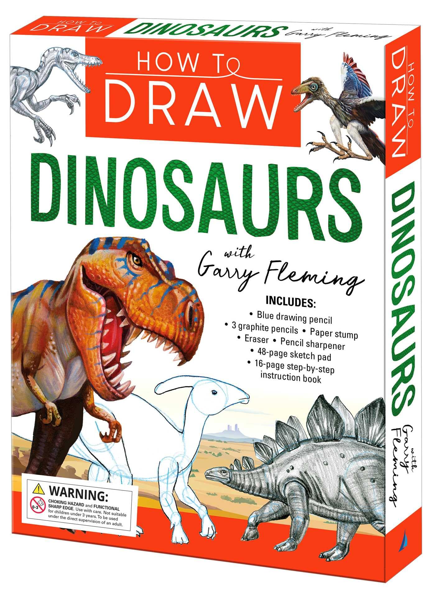 How To Draw Dinosaurs: Book & Kit