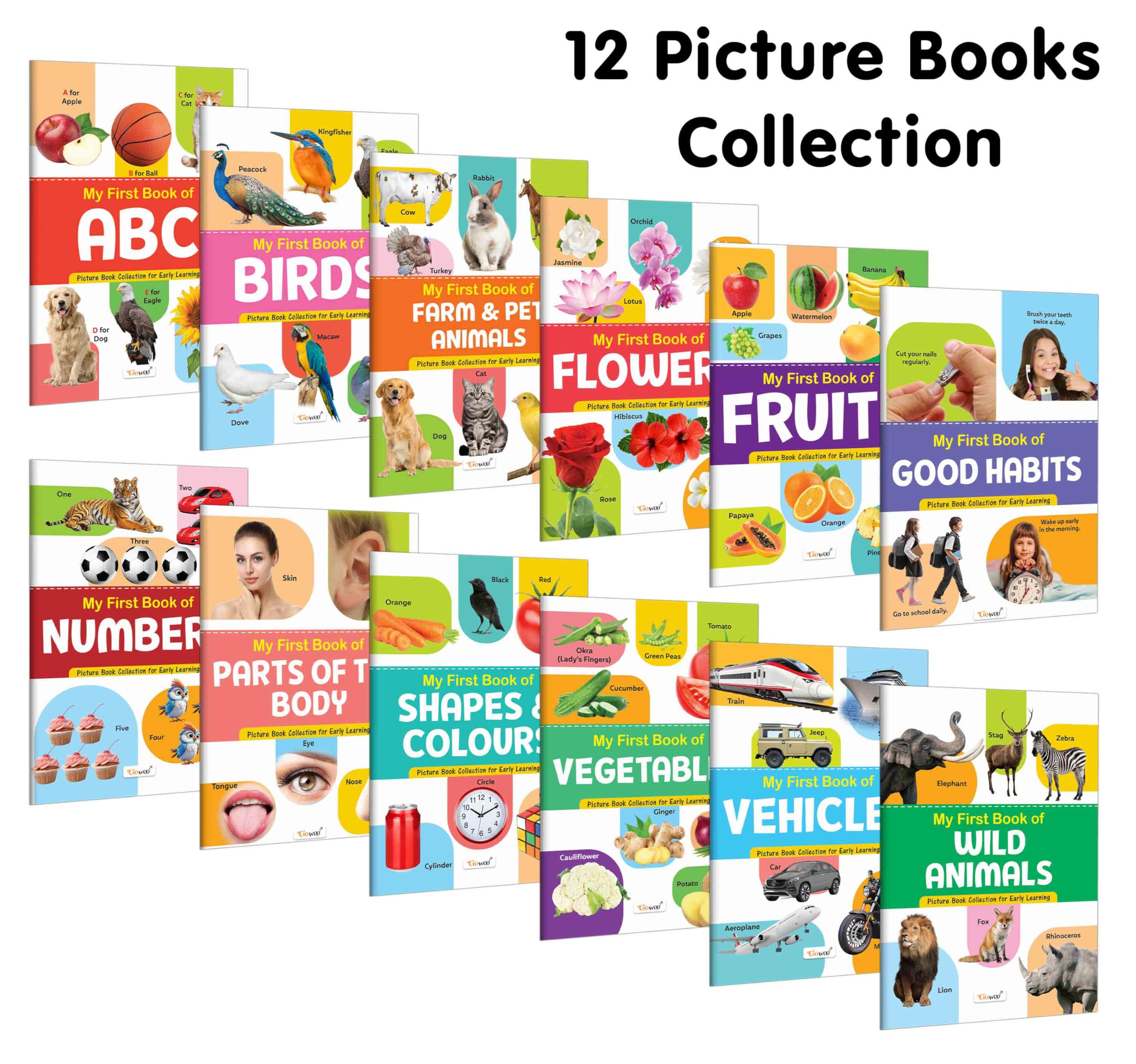 Essential Book Of All In One : My First Picture Book Collection For Early Learning Educational Picture Books For Toddlers Collection With 12 Topics, Return Gifts For Kids