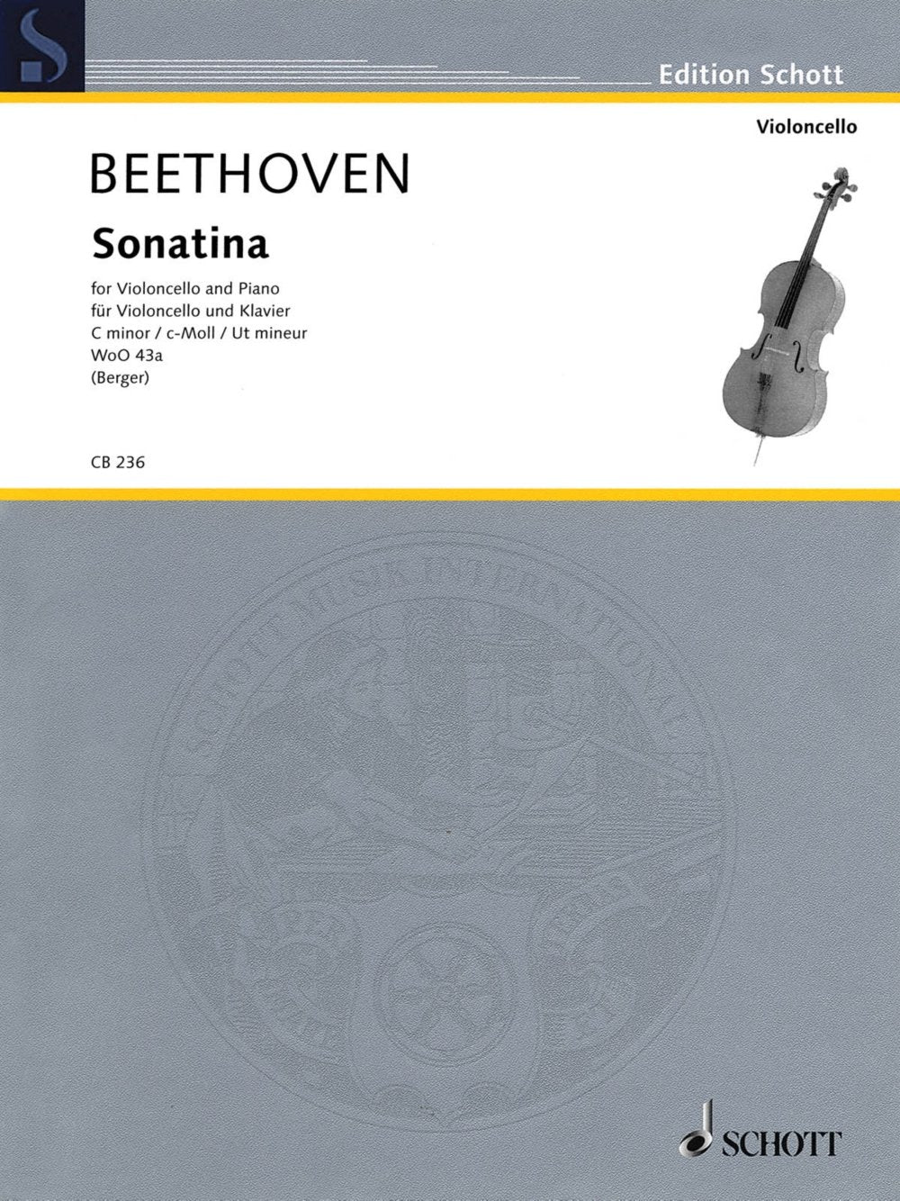 Ludwig Van Beethoven  Sonatina, Woo 43A: Cello And Piano,Used
