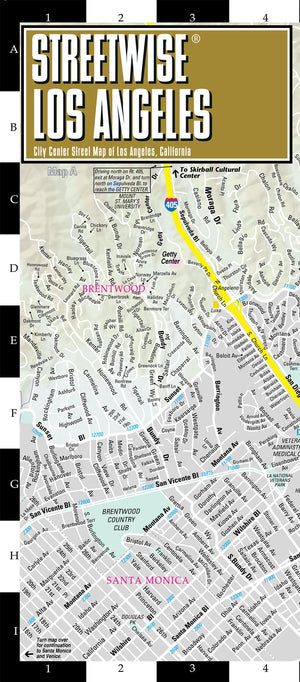 Streetwise Los Angeles Map  Laminated City Center Street Map of Los Angeles, California (Michelin Streetwise Maps),Used