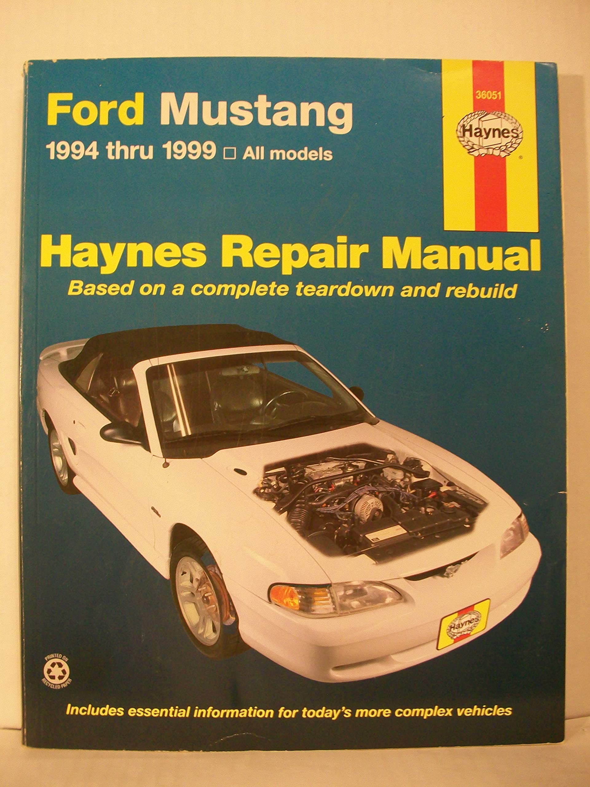 Haynes Ford Mustang Repair Manual: 1994 Thru 1999 All Models (Haynes Automotive Repair Manual Series),New