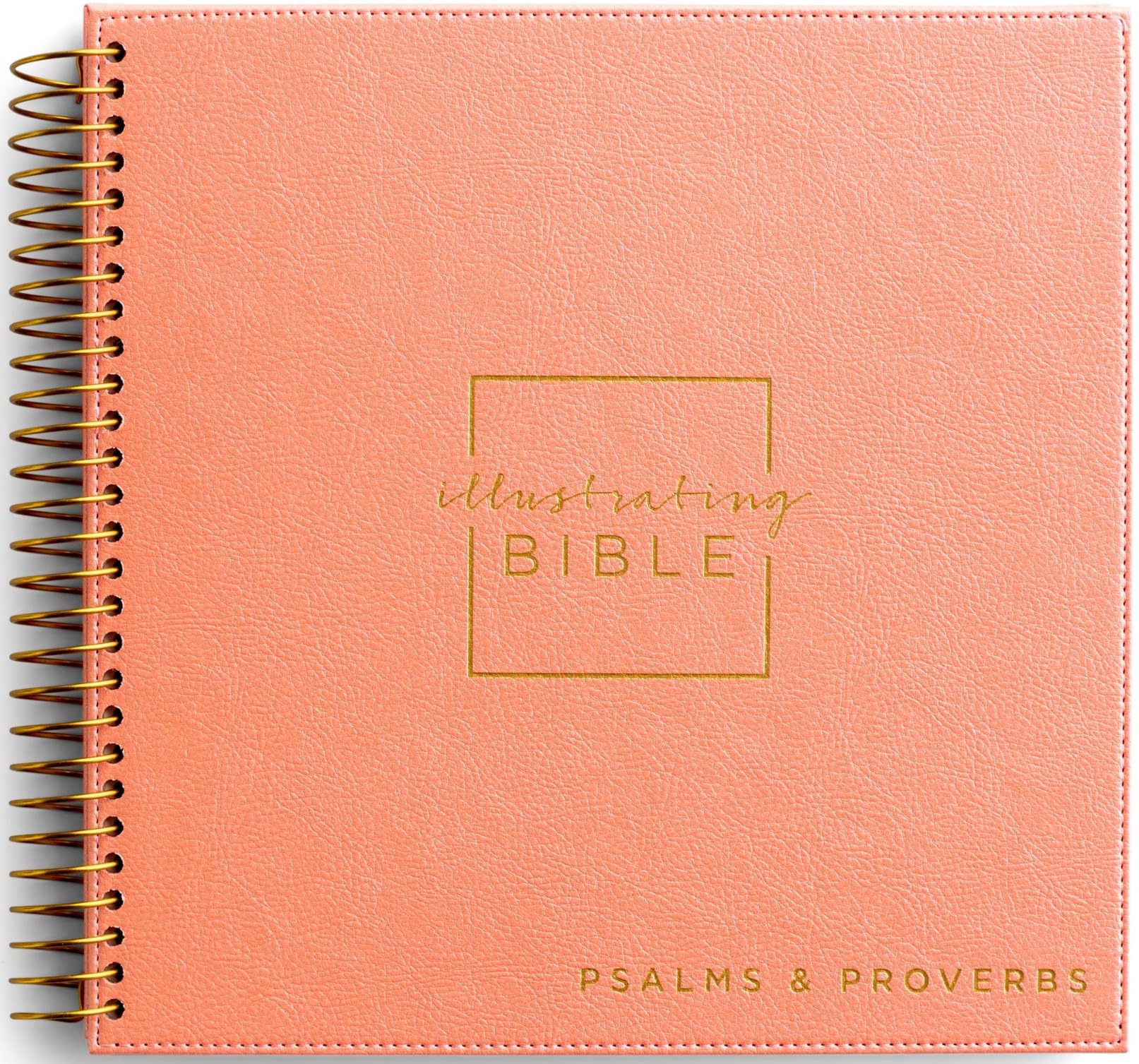 Illustrating Bible Niv: Books Of Psalms & Proverbs  Spiral Bound Bible Journal, Coral