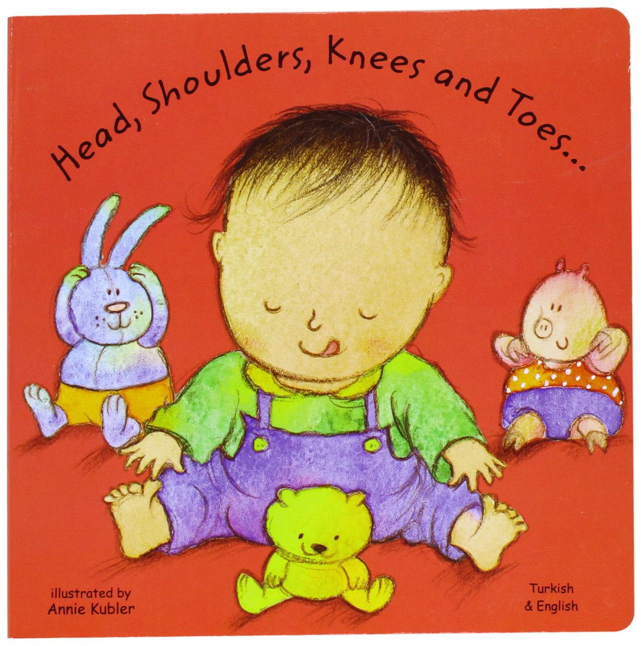 Head, Shoulders, Knees and Toes in Turkish and 'English (Board Books) (English and Turkish Edition),Used