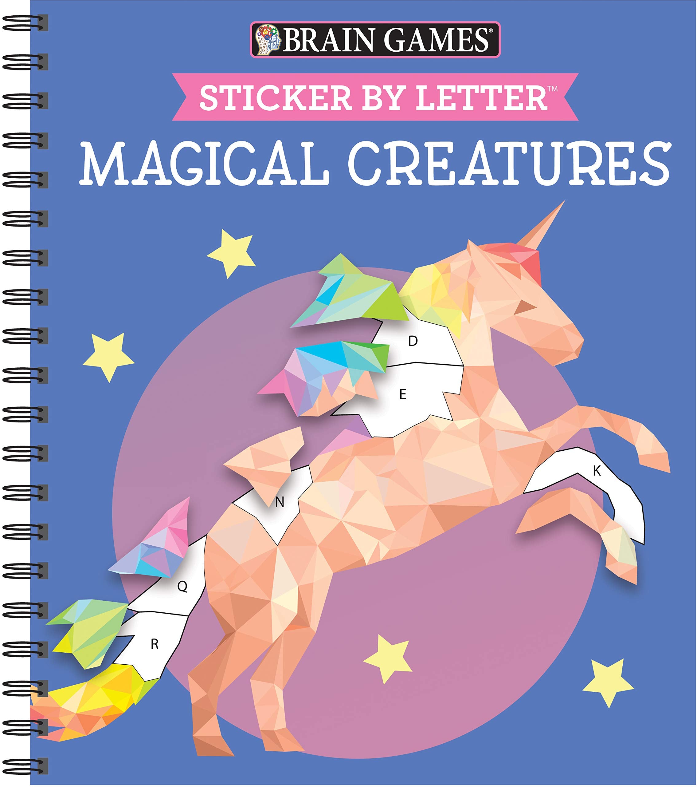 Brain Games  Sticker by Letter: Magical Creatures (Sticker Puzzles  Kids Activity Book)