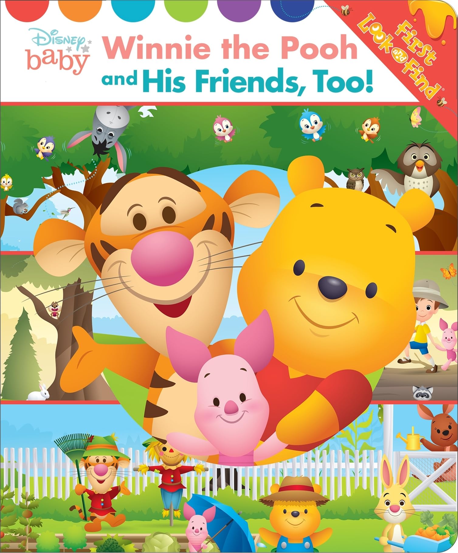 Disney Baby  Winnie the Pooh and His Friends, Too! First Look and Find Activity Book  PI Kids,Used