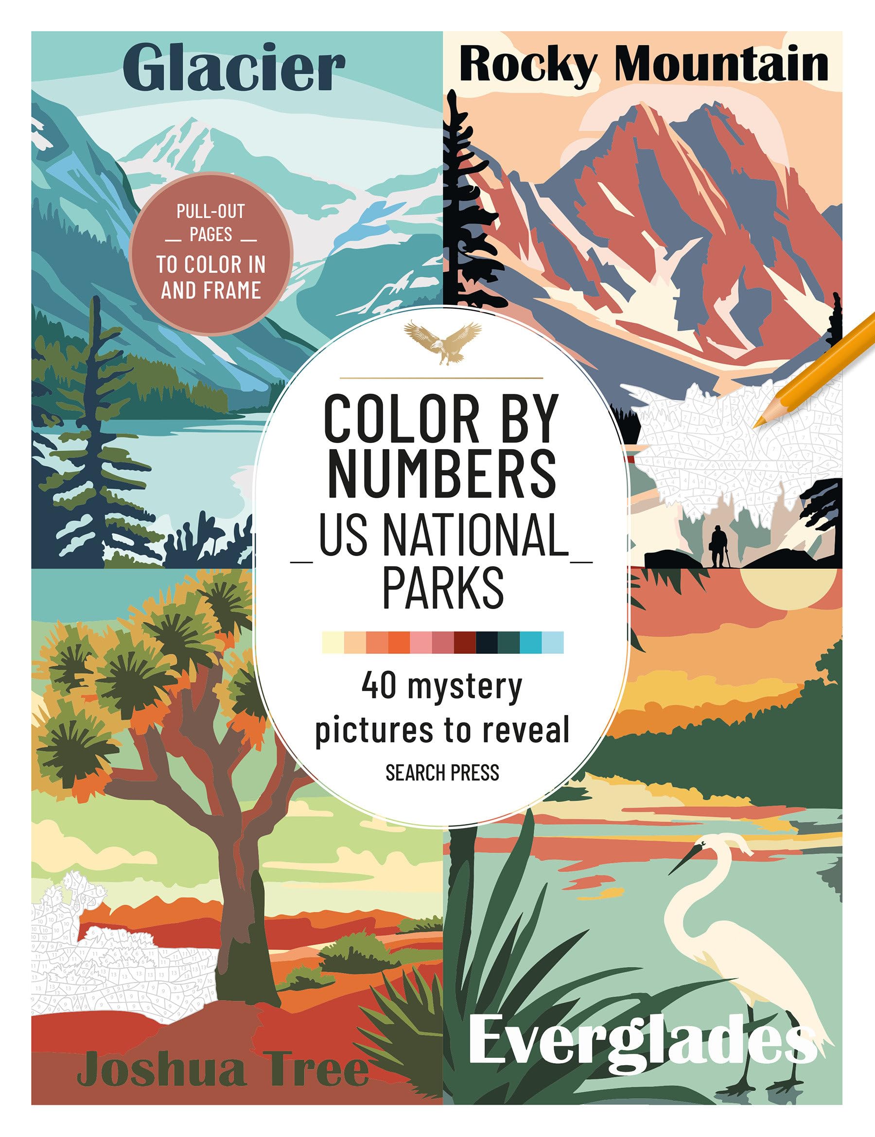 Color By Numbers Us National Parks: 40 Mystery Pictures To Reveal