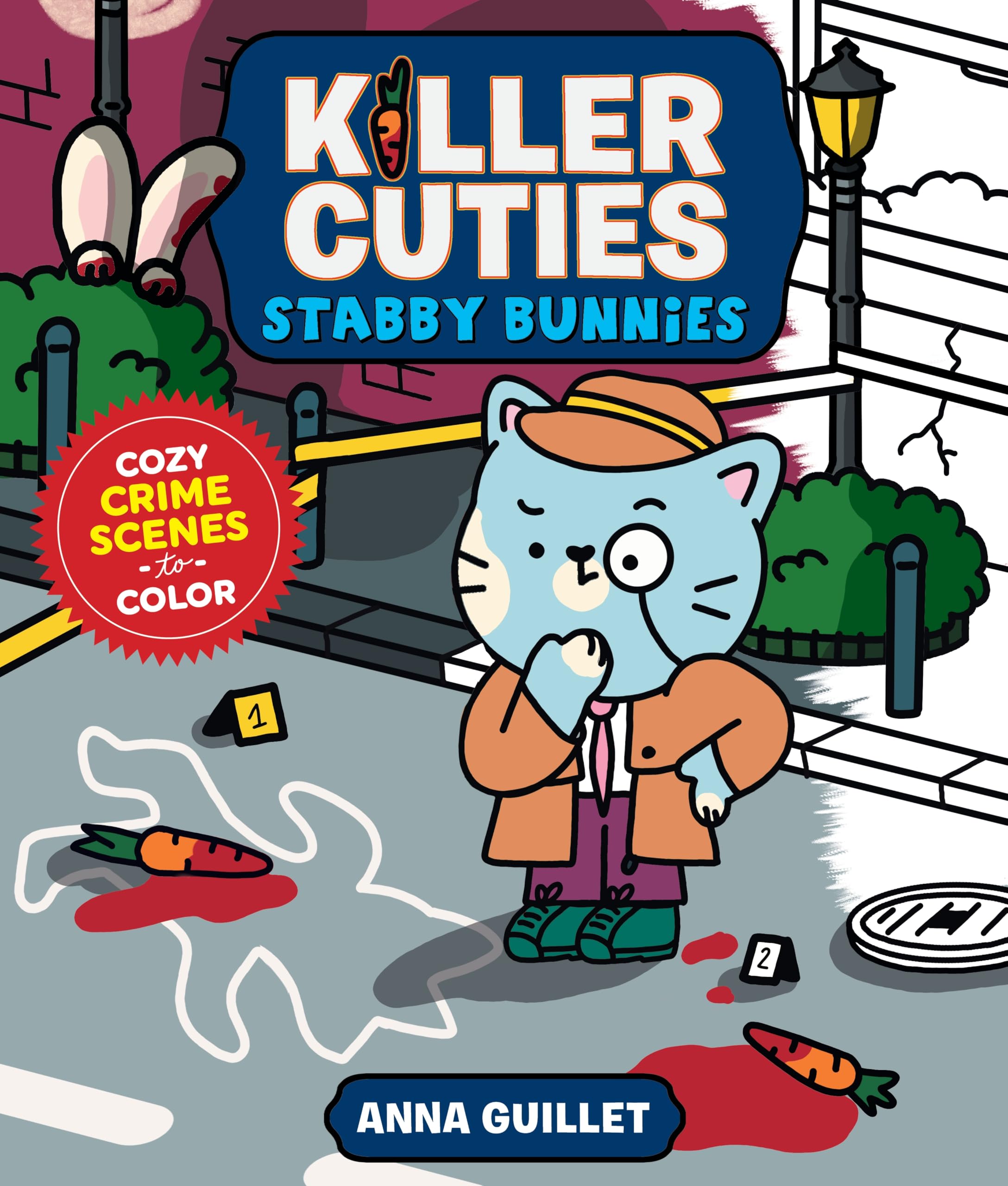 Killer Cuties: Stabby Bunnies: Cozy Crime Scenes To Color