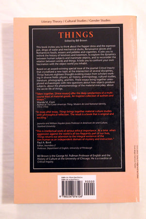 Things (A Critical Inquiry Book),Used