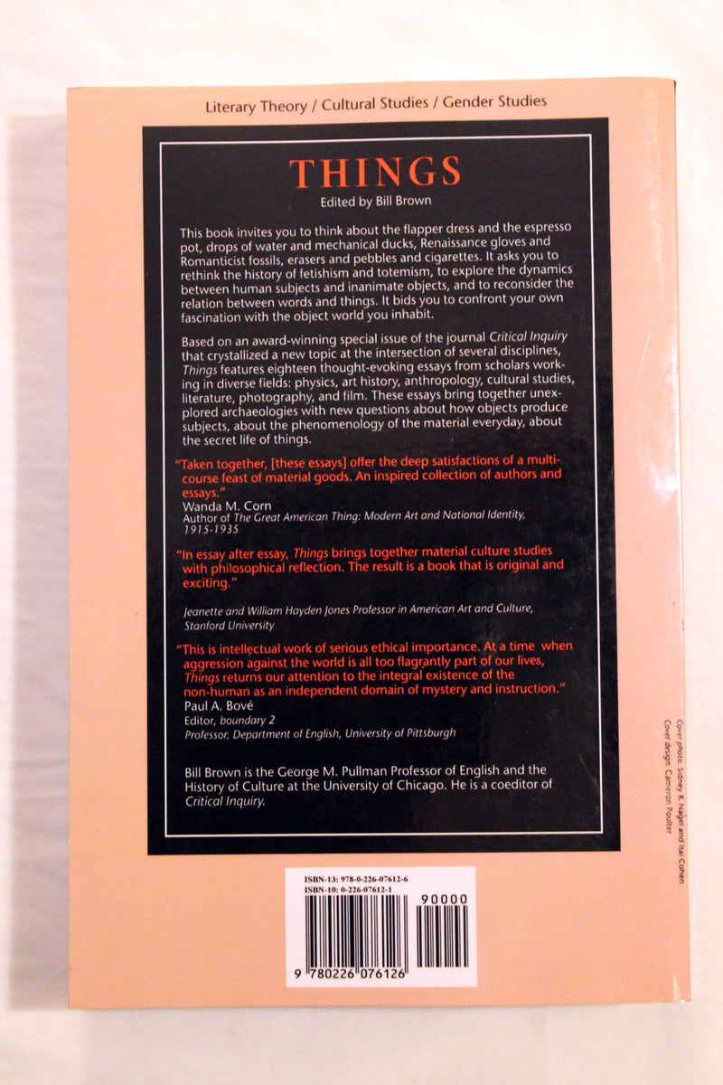 Things (A Critical Inquiry Book),Used