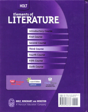Holt Elements of Literature: Student Edition Grade 9 Third Course 2009,Used