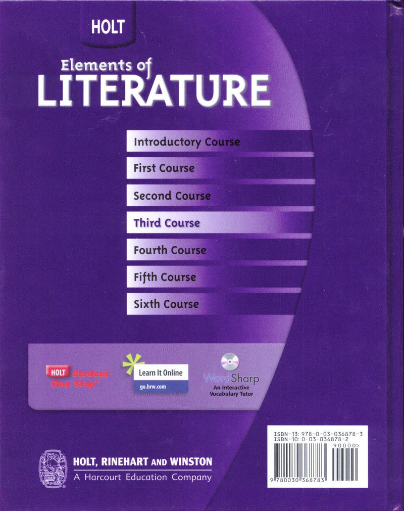 Holt Elements of Literature: Student Edition Grade 9 Third Course 2009,Used