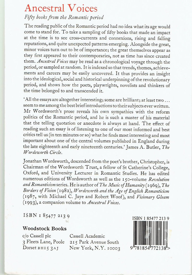 Ancestral Voices: Fifty Books from the Romantic Period (Revolution and Romanticism, 17891834),Used
