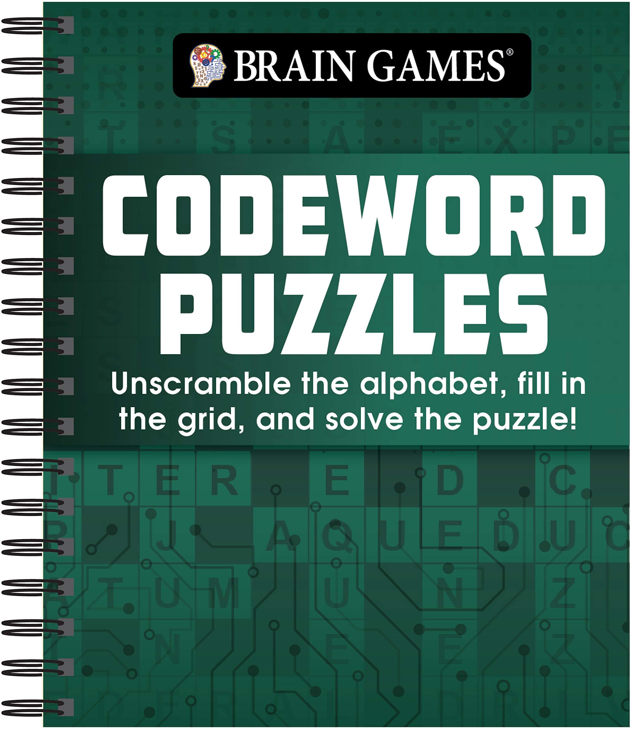Brain Games  Codeword Puzzle: Unscramble the Alphabet, Fill in the Grid, and Solve the Puzzle!,Used