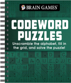 Brain Games  Codeword Puzzle: Unscramble the Alphabet, Fill in the Grid, and Solve the Puzzle!,Used