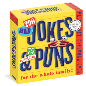 290 Bad Jokes & 75 Punderful Puns for the Whole Family PageADay Calendar 2024: The World's Bestselling Jokes Calendar,New