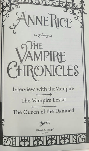 The Vampire Chronicles: Interview With A Vampire, Vampire Lestat And The Queen Of The Damned (Leatherbound Classics),Used