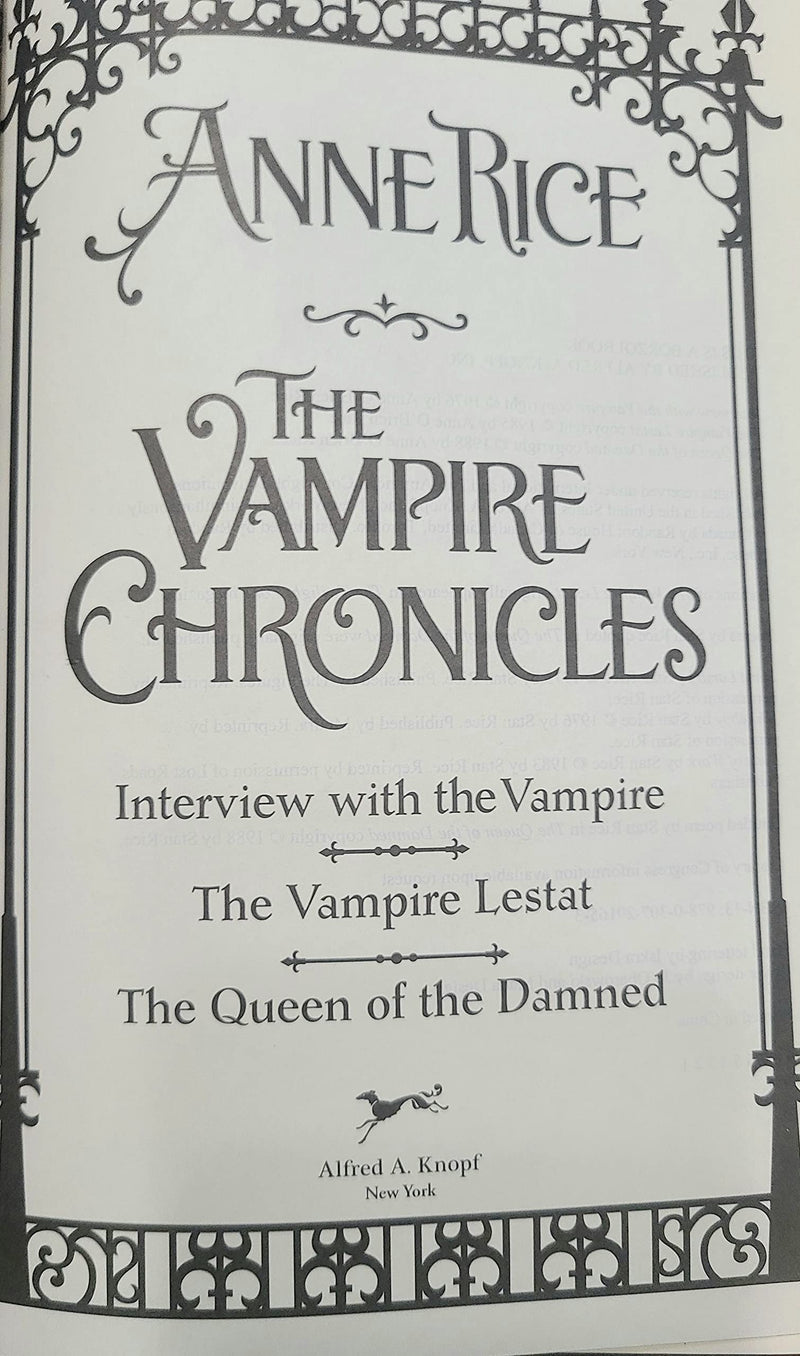 The Vampire Chronicles: Interview With A Vampire, Vampire Lestat And The Queen Of The Damned (Leatherbound Classics),Used