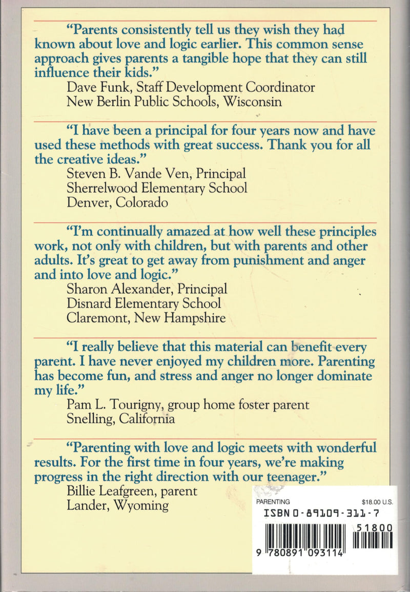 Parenting With Love and Logic : Teaching Children Responsibility,New