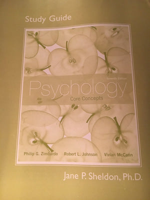 Study Guide for Psychology: Core Concepts,Used