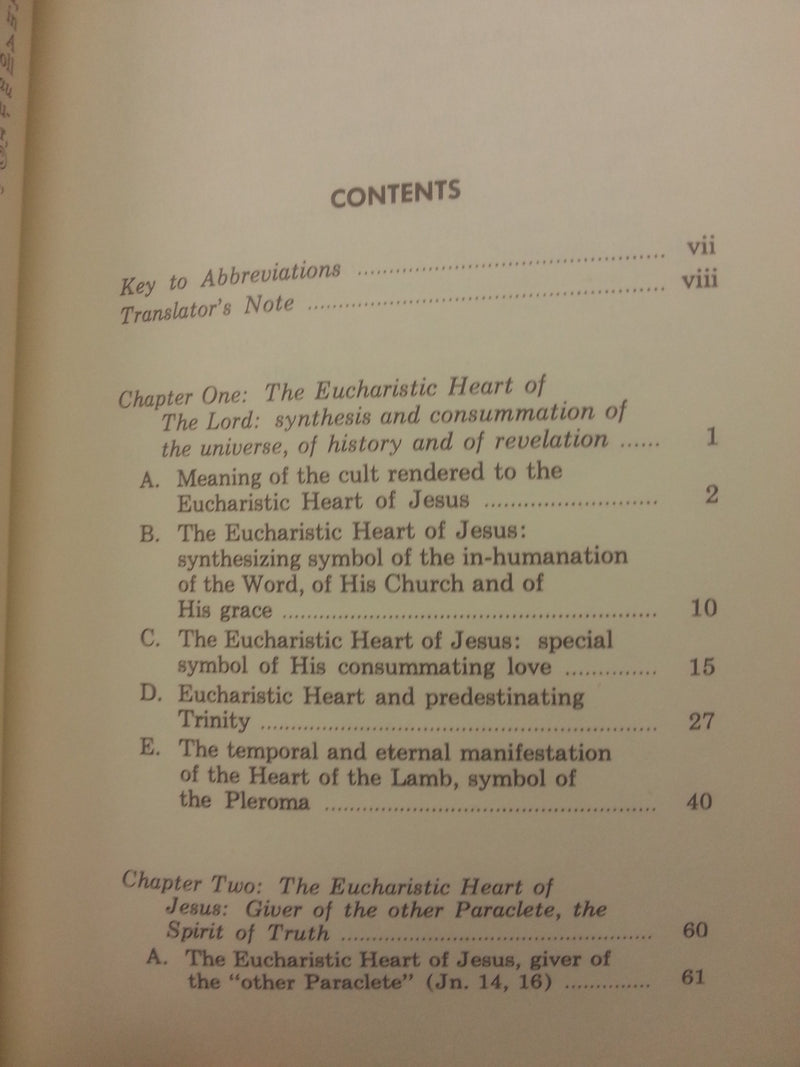 The Holy Spirit and the daily Eucharist, supreme gifts of the heart of Jesus (IIHJ publication ; no. 6E),Used