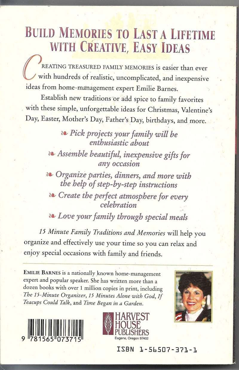 15 Minute Family Traditions & Memories,Used