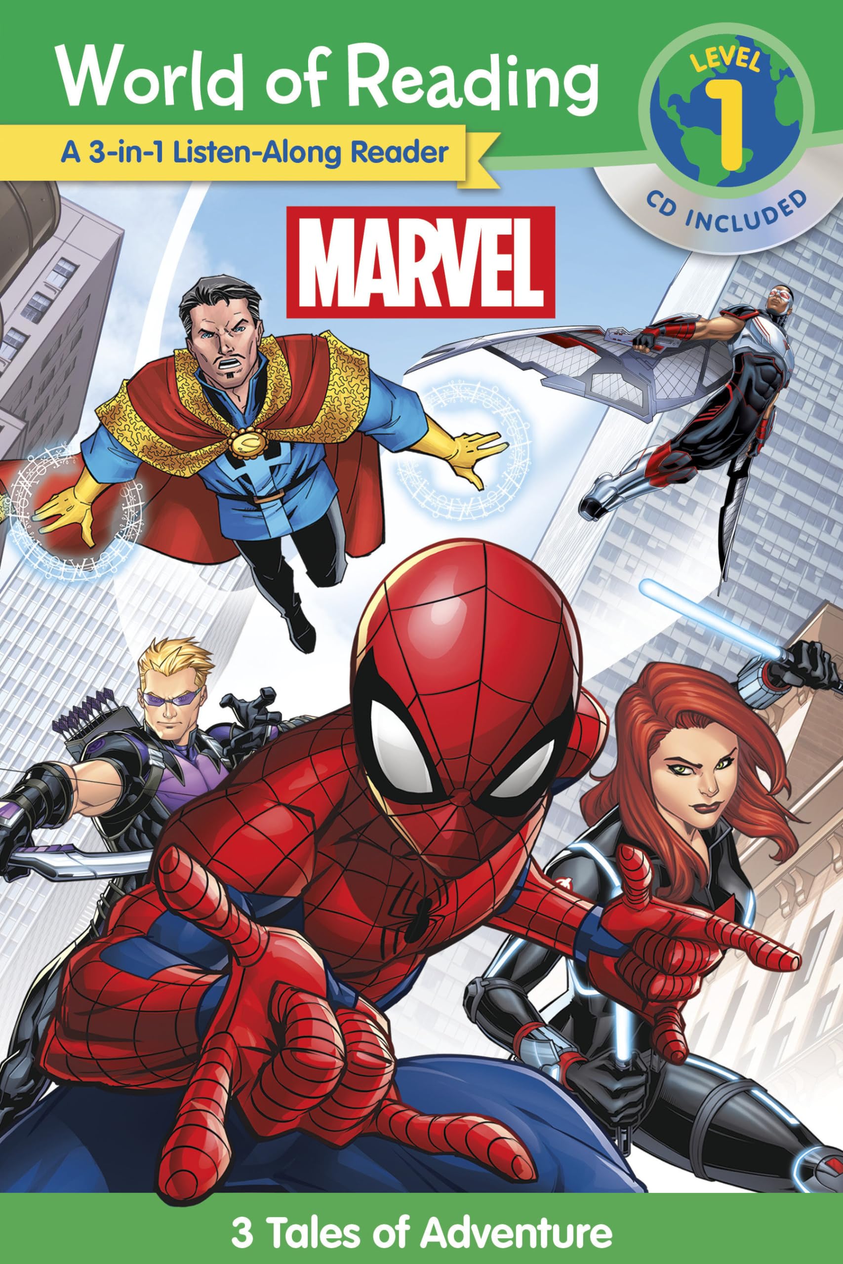 World of Reading: Marvel 3in1 ListenAlong ReaderWorld of Reading Level 1: 3 Tales of Adventure with CD!,New