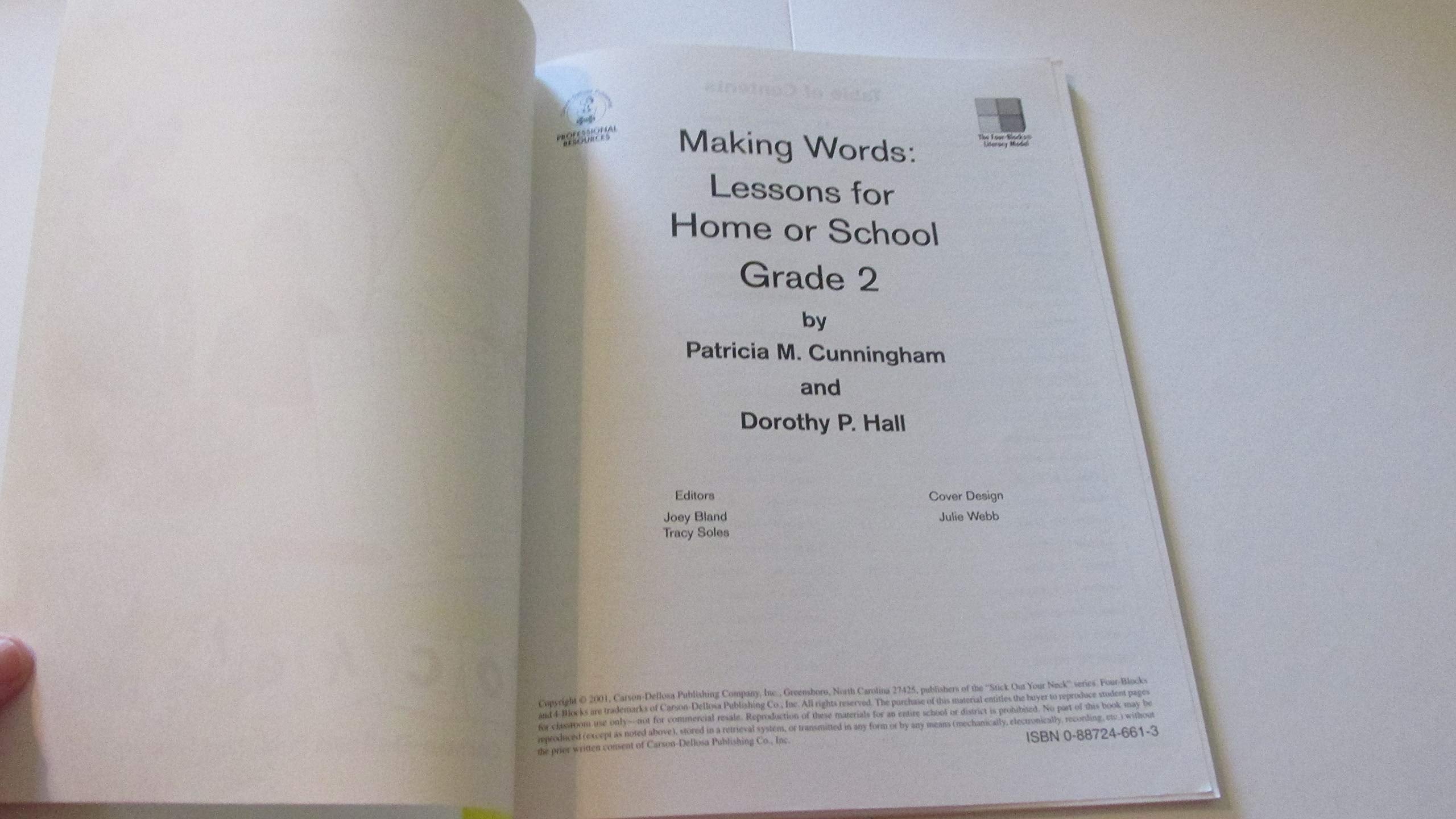 Making Words: Lessons for Home or School (Grade 2),Used