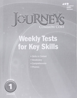 Journeys Common Core Weekly Assessments Grade 1 (Houghton Mifflin Harcourt Journeys),Used
