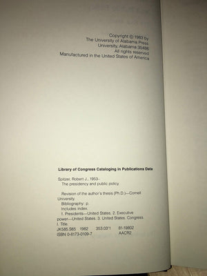 Presidency and Public Policy,Used