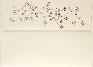 Watercolor Ornaments Small Boxed Holiday Cards (Christmas Cards, Greeting Cards) , Box of 20,New