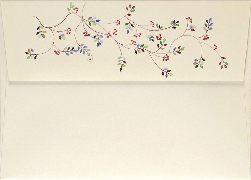 Watercolor Ornaments Small Boxed Holiday Cards (Christmas Cards, Greeting Cards) , Box of 20,New