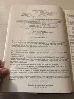 The Precise Parallel New Testament: Greek Text BL King James Version BL Rheims Bible BL New International Version BL New Revised,New