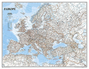 National Geographic: Europe Classic Enlarged Wall Map (46 X 35.75 Inches) (National Geographic Reference Map),New
