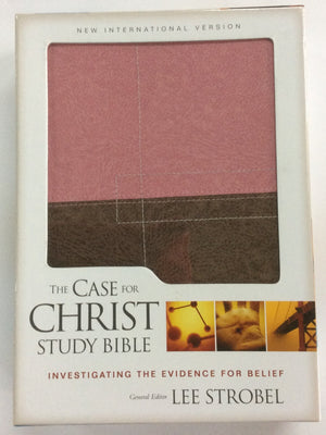 NIV The Case for Christ Study Bible: Investigating the Evidence for Belief, Italian DuoTone, Berry Creme / Chocolate (New Inter,Used
