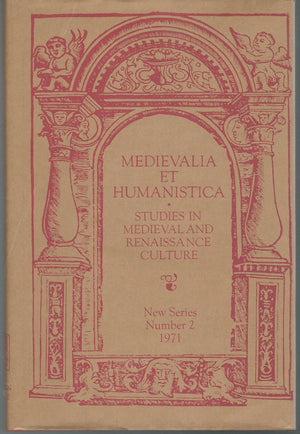 Medieval and renaissance studies in review (Medievalia et humanistica),Used