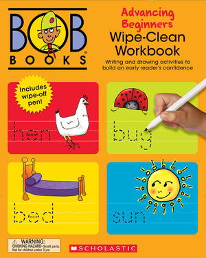 Bob Books  Wipeclean Workbook: Advancing Beginners  Phonics, Ages 4 And Up, Kindergarten (Stage 2: Emerging Reader),Used