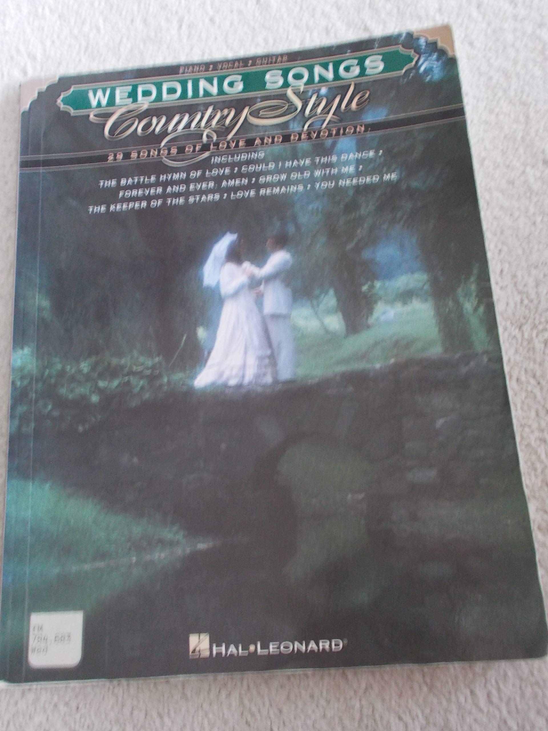 Wedding Songs Country Style Piano, Vocal and Guitar Chords,Used