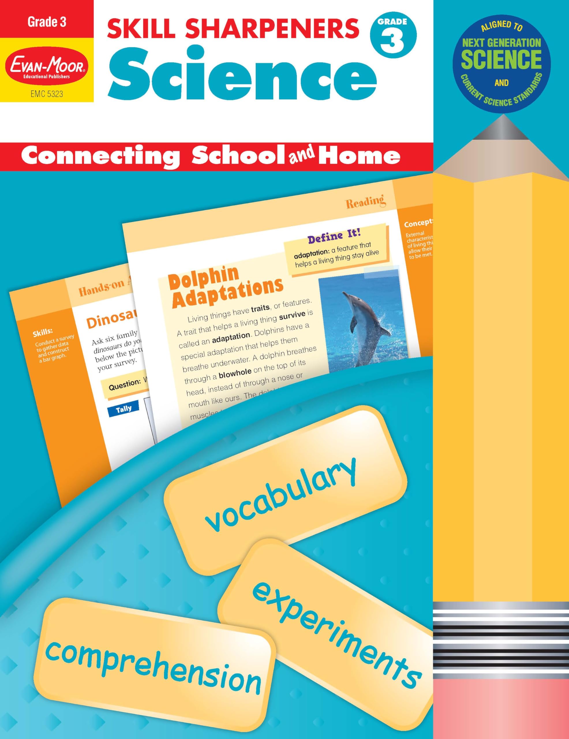 Skill Sharpeners Science, Grade 3: Connecting School and Home, Vocabulary, Experiments, Comprehension,Used