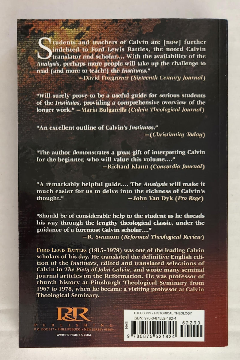 Analysis Of The Institutes Of The Christian Religion Of John Calvin,Used