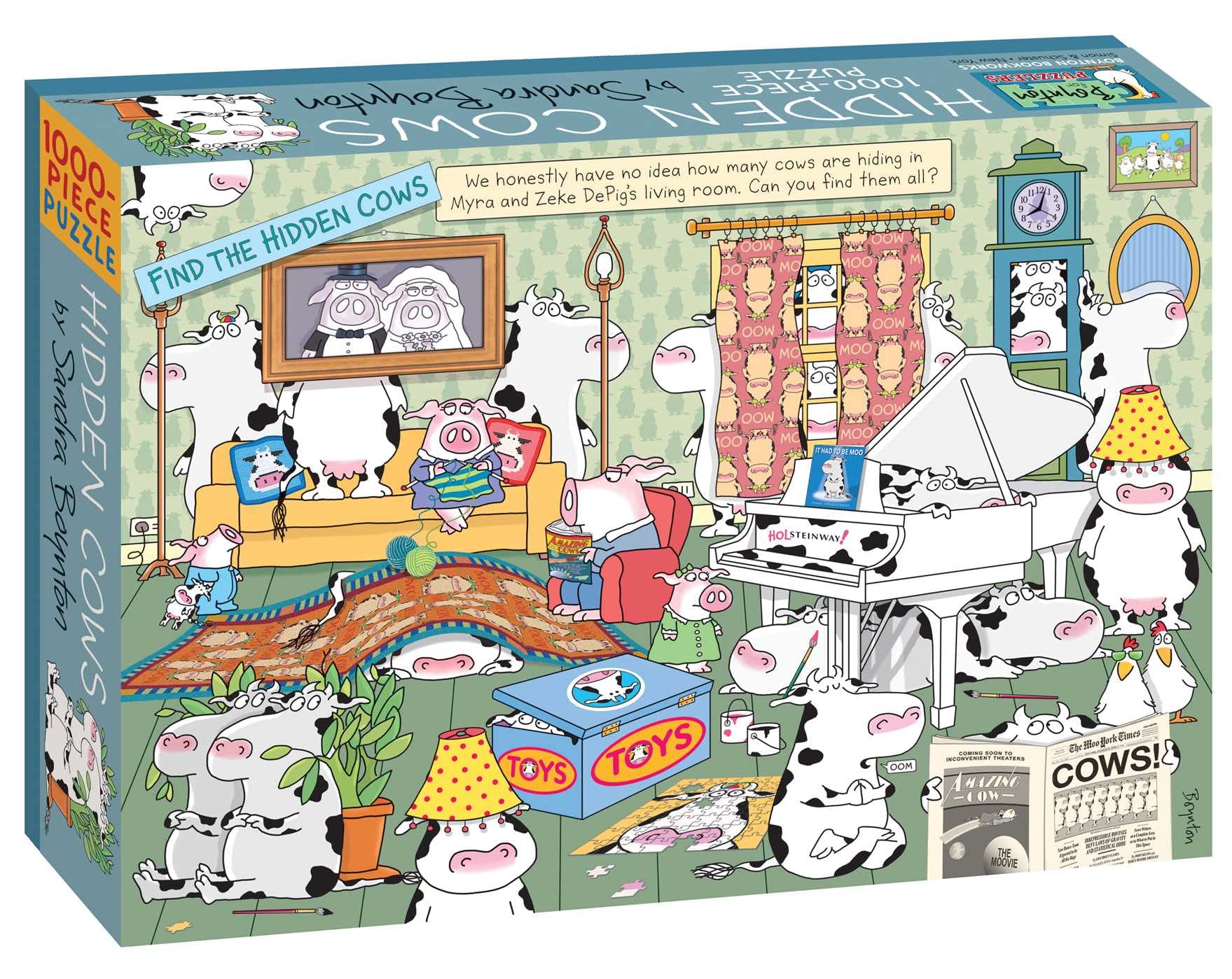 Hidden Cows: 1000Piece Puzzle (Boynton for Puzzlers),Used